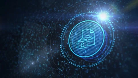 Cyber security data protection business technology privacy concept. Video stock 280974026