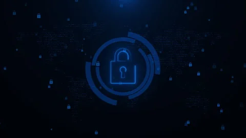 Cyber Security Data Protection Business Cyber Protection Security Modern Stock Footage 347360760