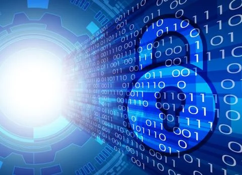 Cyber Security Data Protection Business Technology Privacy concept, circle an Stock Illustration