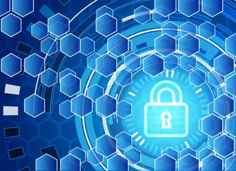 Cyber Security Data Protection Business Technology Privacy concept, key lock  스톡 일러스트