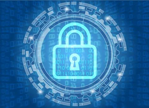 Cyber Security Data Protection Business Technology Privacy concept, key lock  Stock Illustration