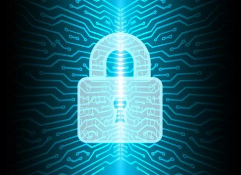 Cyber Security Data Protection Business Technology Privacy concept, digital t Stockillustratie
