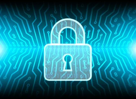 Cyber Security Data Protection Business Technology Privacy concept, digital t 스톡 일러스트