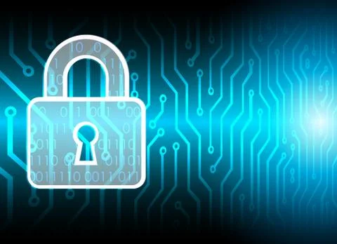 Cyber Security Data Protection Business Technology Privacy concept, digital t Stockillustratie