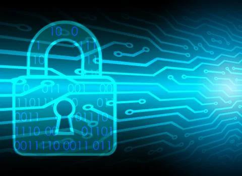 Cyber Security Data Protection Business Technology Privacy concept, digital t Stock Illustration
