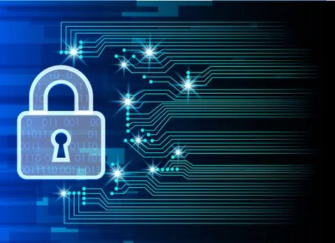 Cyber Security Data Protection Business Technology Privacy concept, key lock  Stockillustratie