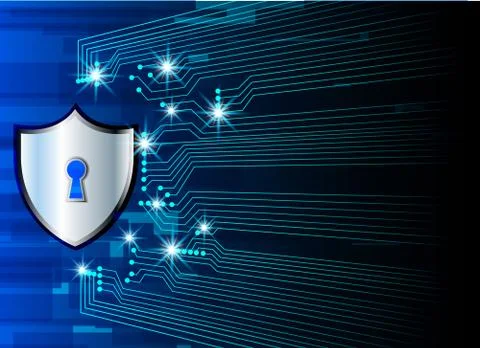 Cyber Security Data Protection Business Technology Privacy concept, key lock  Stockillustratie