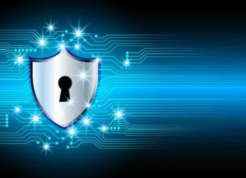 Cyber Security Data Protection Business Technology Privacy concept, key lock  Stockillustratie