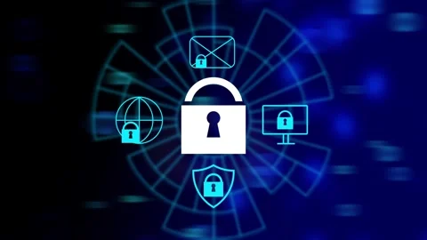 Cyber security Data Protection concept. Information and technology antiviru.. Stock Footage 293483894