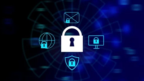 Cyber security Data Protection concept. Information and technology antiviru.. Stock Footage 293483907