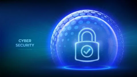 Cyber security. Data protection concept. Network safety. Information privac.. Stock Illustration