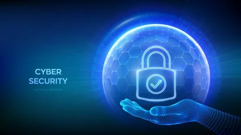 Cyber security. Data protection concept. Network safety. Information privacy. Stock Illustration