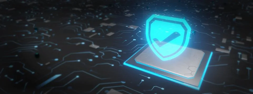 Cyber security data protection concept.Digital security connection Stock-Illustration