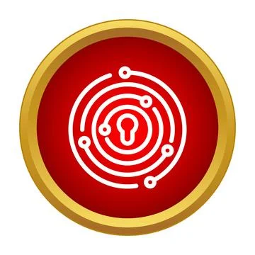 Cyber security data protection digital lock icon Illustrazione stock