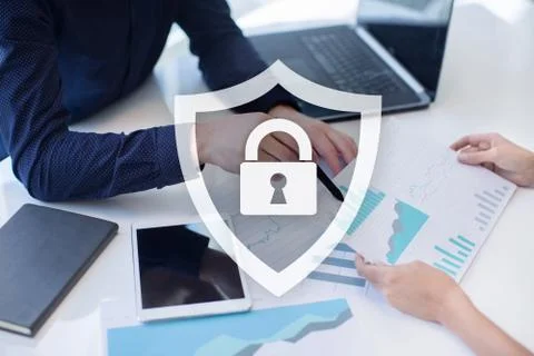 Cyber security, Data protection, information safety. technology business concept Stock Illustration