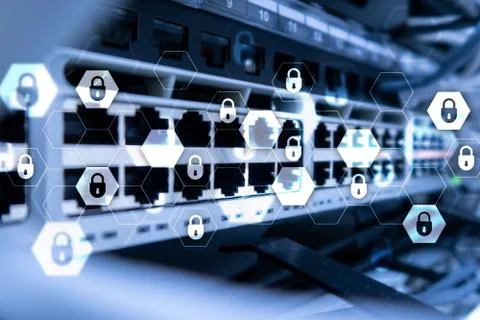 Cyber security, data protection, information privacy. Internet and technology Stock Illustration