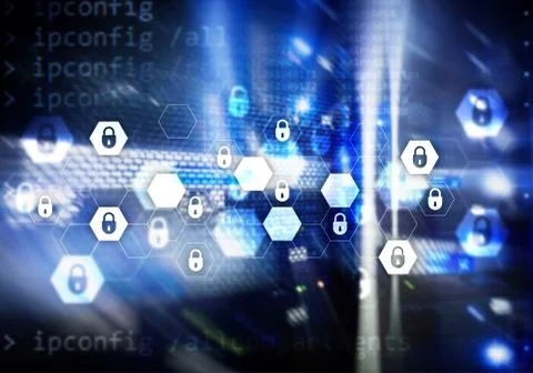 Cyber security, data protection, information privacy. Internet and technology Stock Illustration