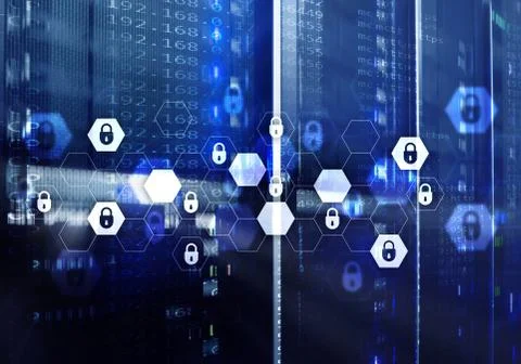 Cyber security, data protection, information privacy. Internet and technology Stock Illustration