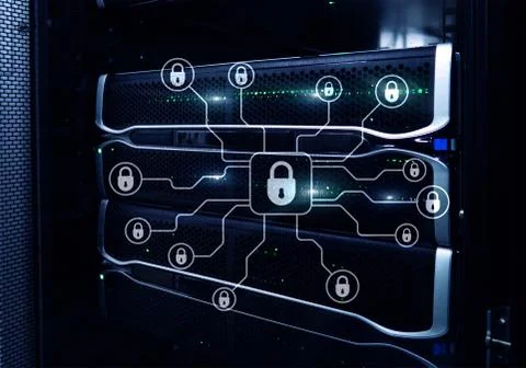 Cyber security, data protection, information privacy. Internet and technology Stock Illustration