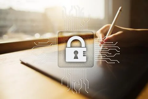 Cyber security, Data protection, information safety and encryption. Stock Photos