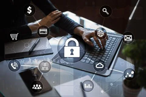 Cyber security, Data protection, information safety and encryption. Stock Photos