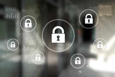 Cyber security, Data protection, information safety and encryption. internet 库存照片