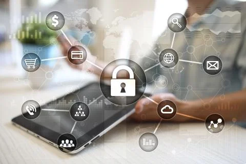 Cyber security, Data protection, information safety and encryption. internet Stock-Fotos