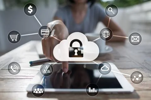 Cyber security, Data protection, information safety and encryption. internet Stock-Fotos