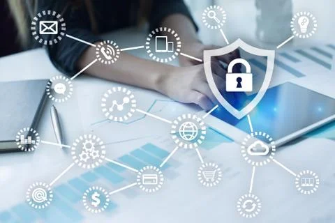 Cyber security, Data protection, information safety and encryption. internet Stock Photos
