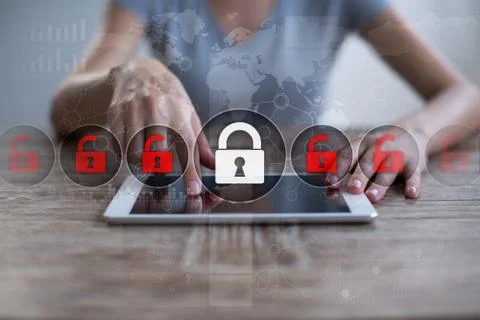 Cyber security, Data protection, information safety and encryption. internet Stock Photos