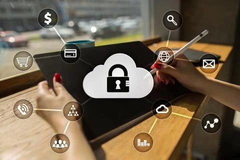 Cyber security, Data protection, information safety and encryption. internet Stock Photos