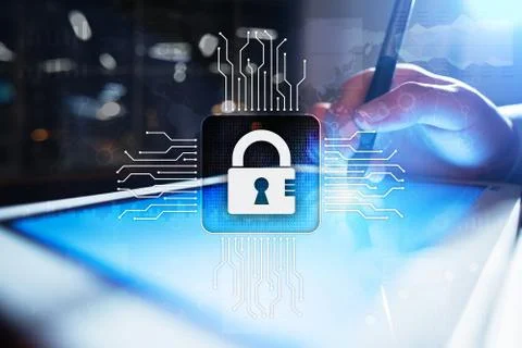 Cyber security, Data protection, information safety and encryption. internet Fotos Stock