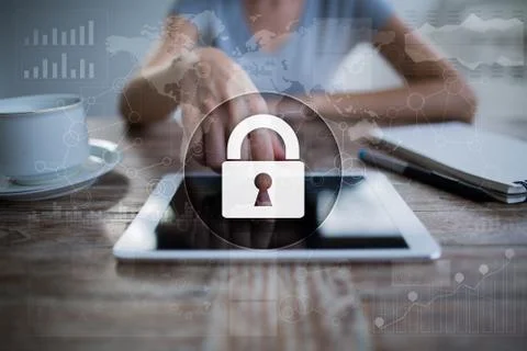 Cyber security, Data protection, information safety and encryption. internet Stock-Fotos