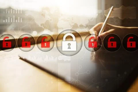 Cyber security, Data protection, information safety and encryption. internet Stock Photos