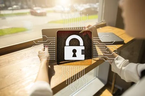 Cyber security, Data protection, information safety and encryption. internet Stock Photos