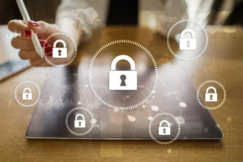 Cyber security, Data protection, information safety and encryption. internet Stock-Fotos