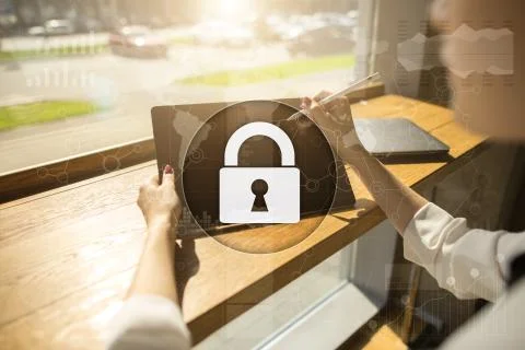 Cyber security, Data protection, information safety and encryption. internet Stock Photos