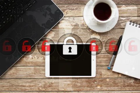 Cyber security, Data protection, information safety and encryption. internet Stock Photos