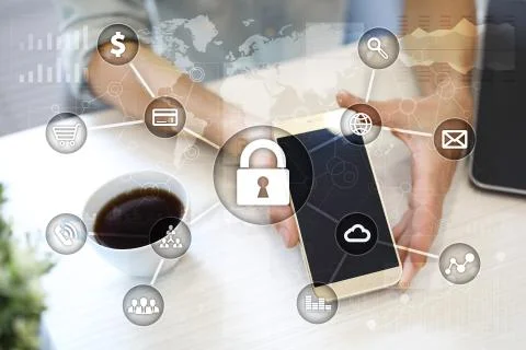 Cyber security, Data protection, information safety and encryption. internet Stock Photos