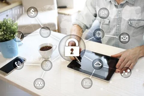 Cyber security, Data protection, information safety and encryption. internet Stock Photos