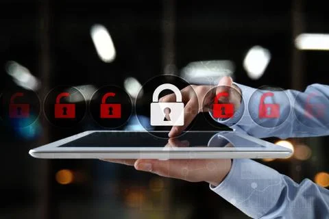 Cyber security, Data protection, information safety and encryption. internet Stock-Fotos