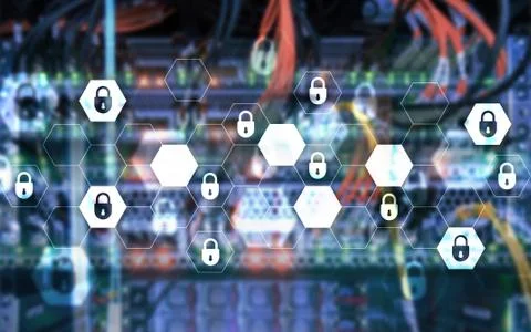 Cyber security, data protection, information privacy. Internet and technology Stock Photos