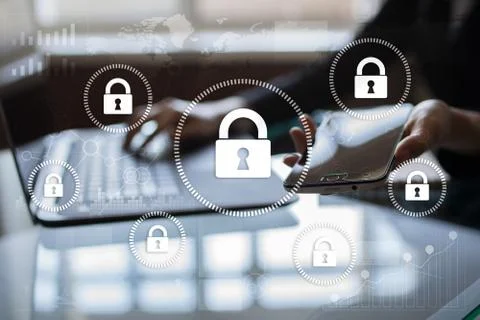 Cyber security, Data protection, information safety and encryption. internet Stock Photos