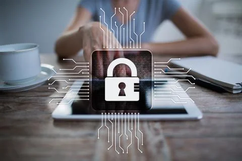 Cyber security, Data protection, information safety and encryption. internet 스톡 사진