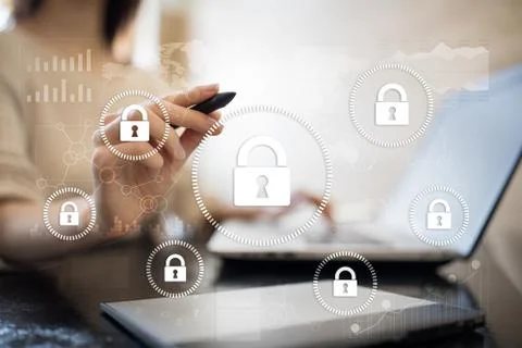 Cyber security, Data protection, information safety and encryption. internet Stock Photos