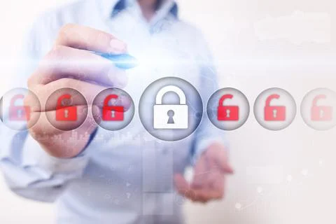 Cyber security, Data protection, information safety and encryption. internet Stock Photos