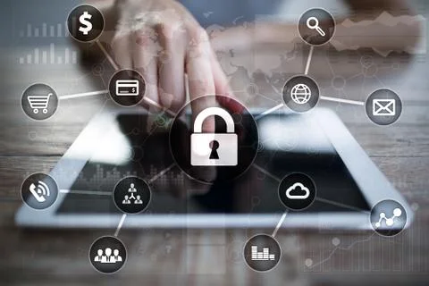 Cyber security, Data protection, information safety and encryption. internet Stock Photos