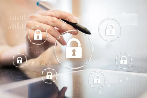 Cyber security, Data protection, information safety and encryption. internet Stock-Fotos