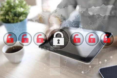 Cyber security, Data protection, information safety and encryption. internet 스톡 사진