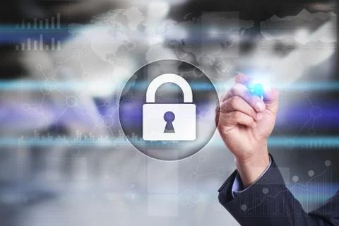 Cyber security, Data protection, information safety and encryption. internet Фото